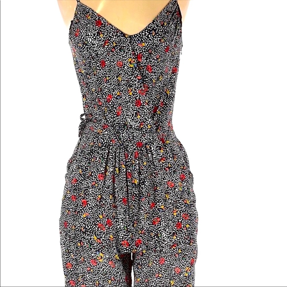 Greylin black floral jumpsuit